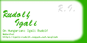 rudolf igali business card